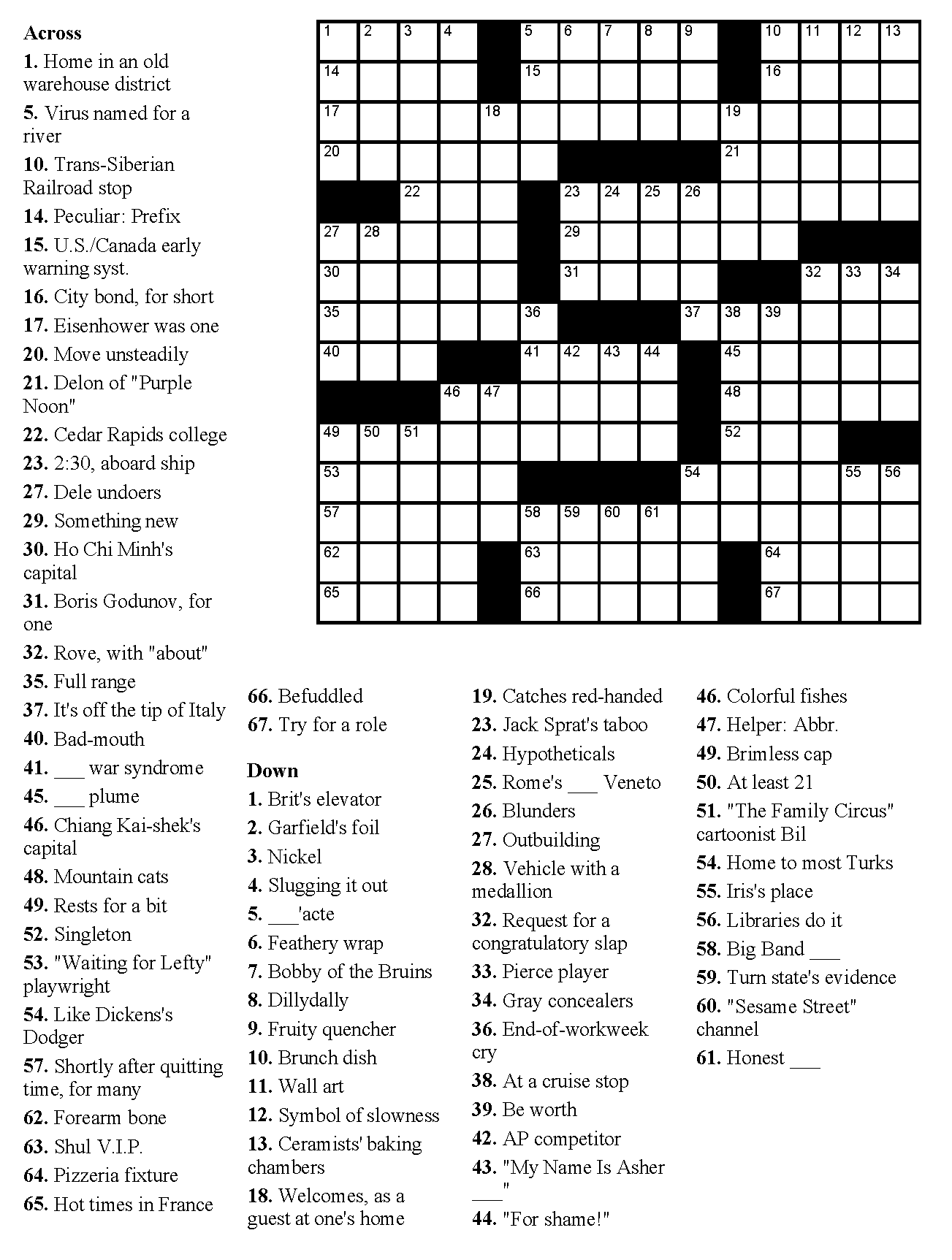 crossword page